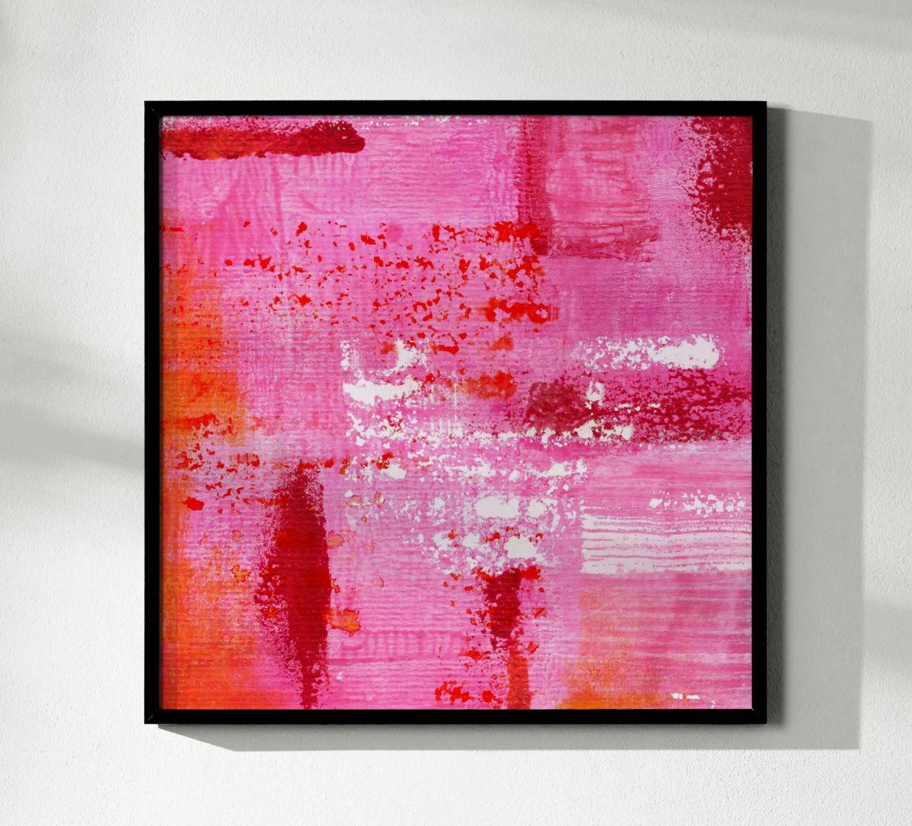 Surfaces 13 | Very Hot Pink & Red | Abstract Painting Poster von sabidussi