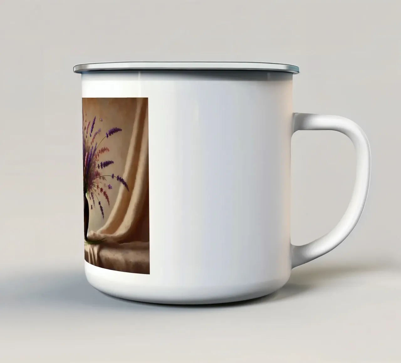 Bouquet vittoriano di lavanda tazza in smalto da VintageBotanics