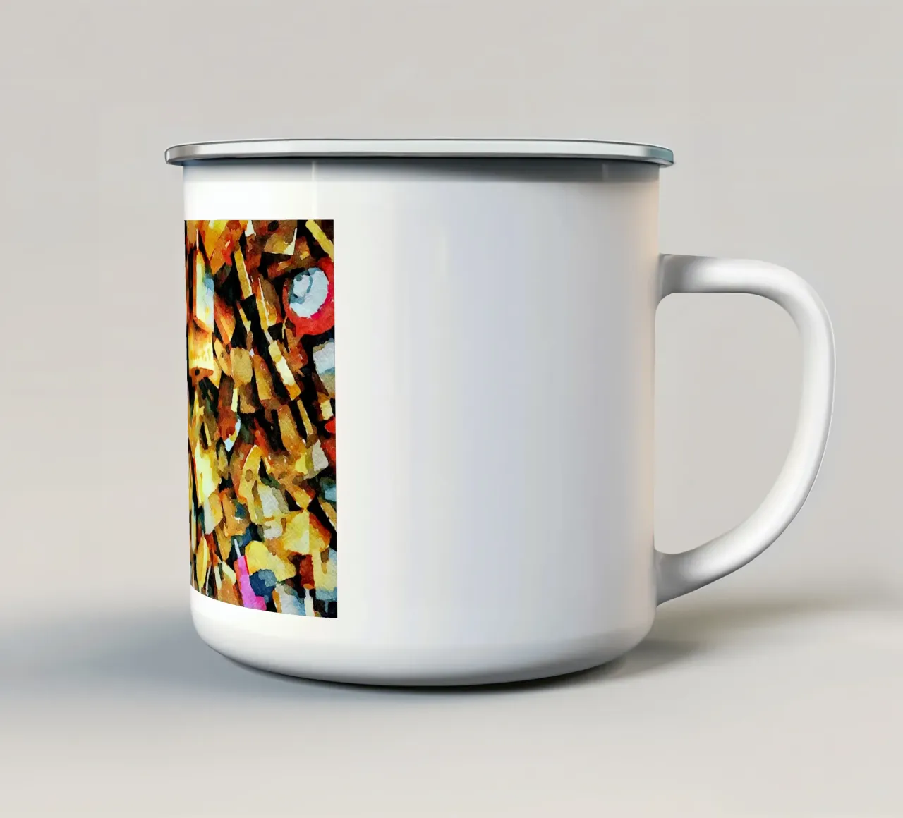 Amore a Parigi tazza in smalto da Massimo Frascogna
