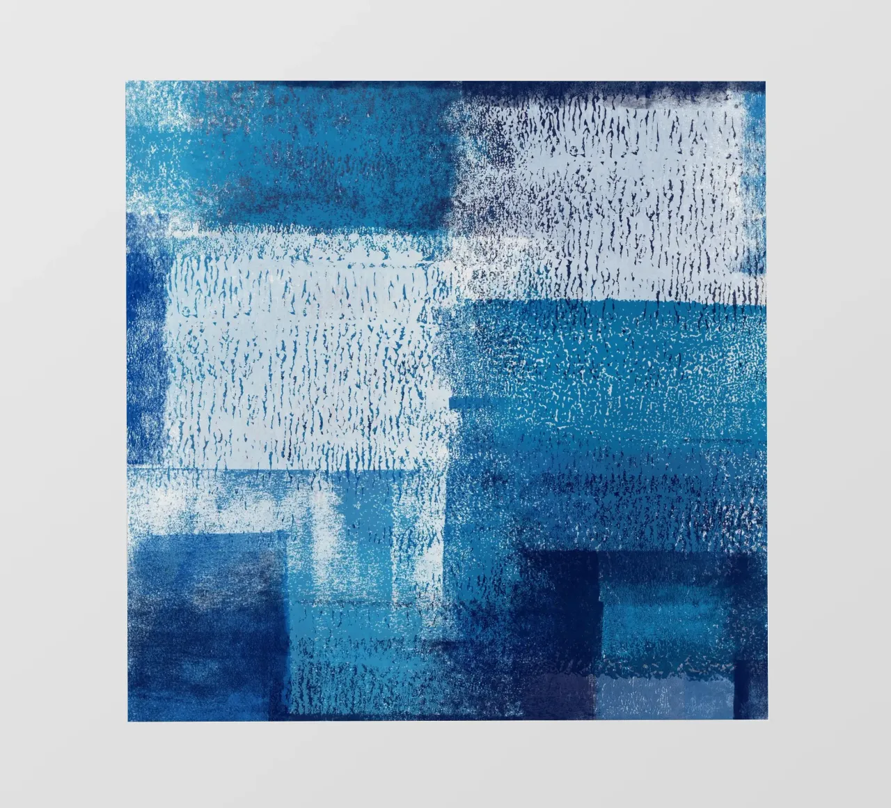 Surfaces 14 | Blue on Blue | Abstract Acrylic Painting pellicola backlit da sabidussi