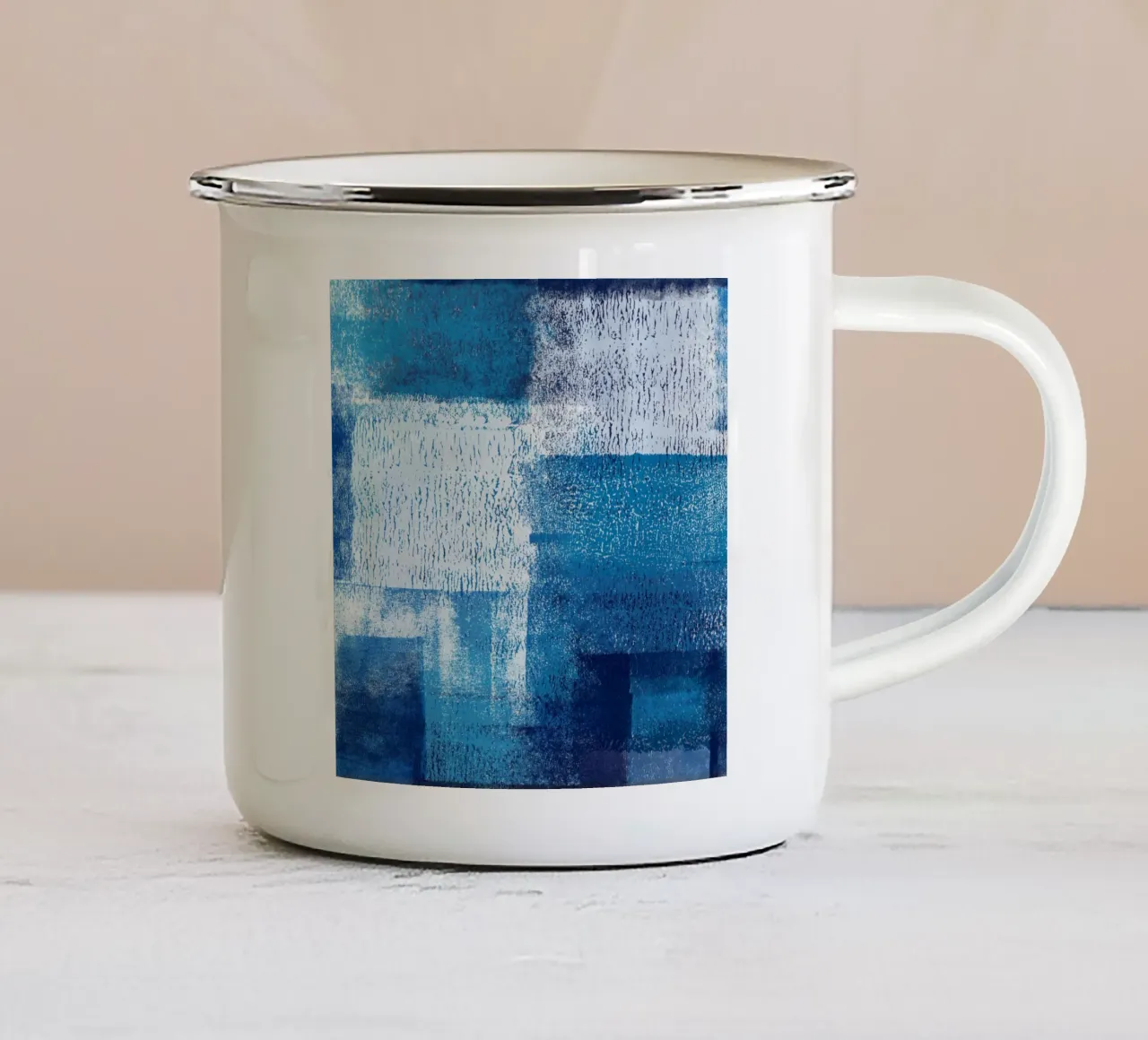 Surfaces 14 | Blue on Blue | Abstract Acrylic Painting tazza in smalto da sabidussi