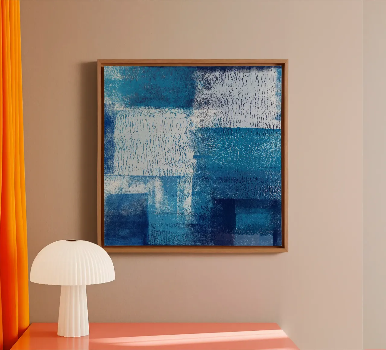Surfaces 14 | Blue on Blue | Abstract Acrylic Painting Leinwand von sabidussi