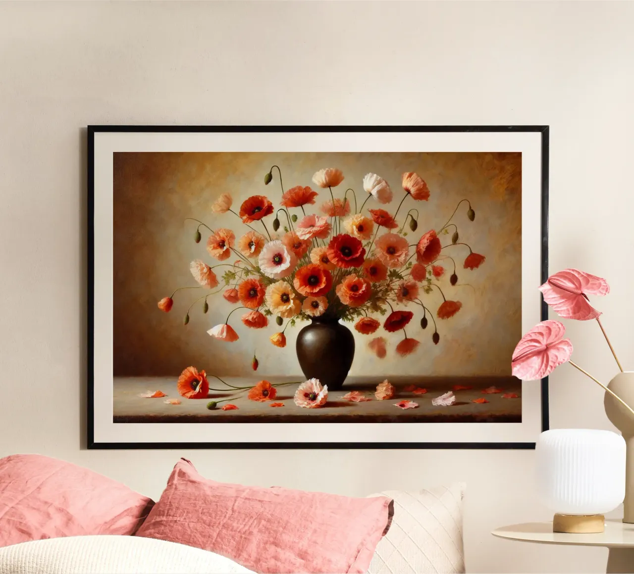 Bouquet di papaveri vittoriani poster da VintageBotanics