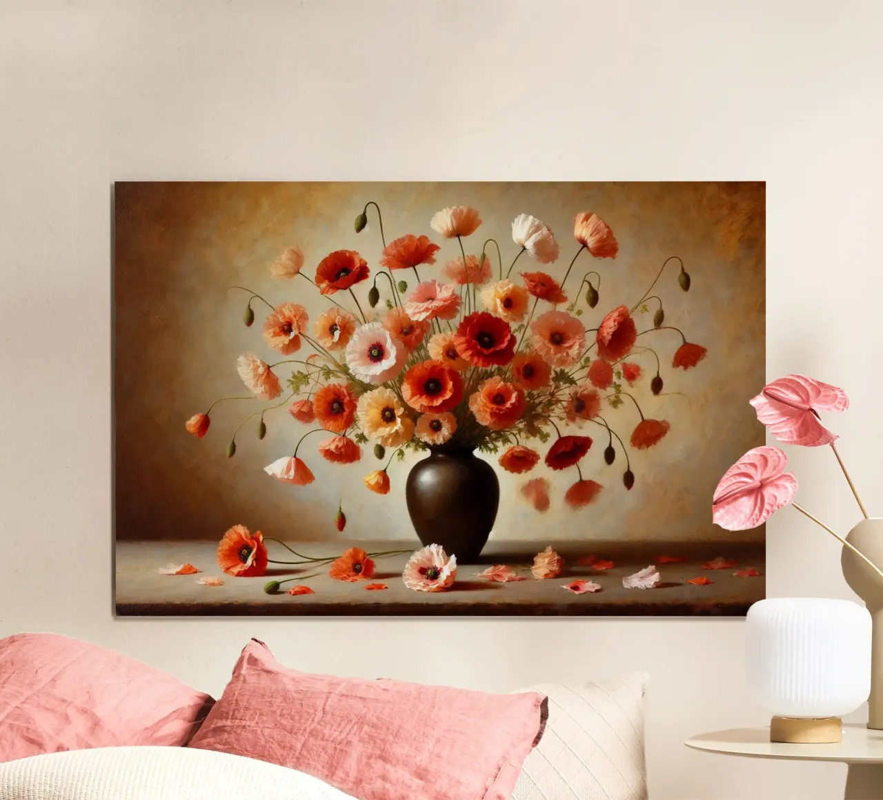 Bouquet di papaveri vittoriani poster da VintageBotanics