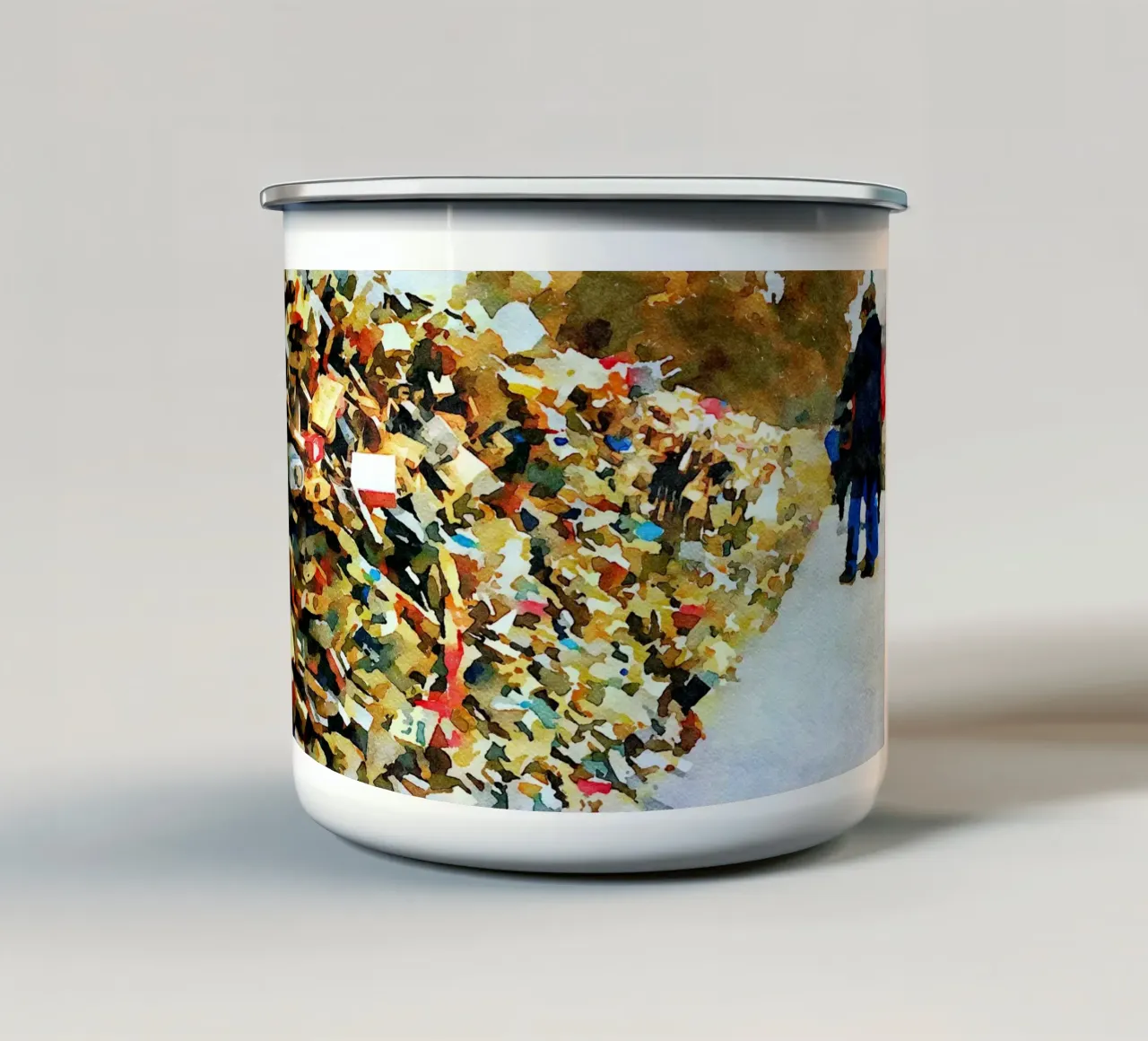 Amore a Parigi tazza in smalto da Massimo Frascogna