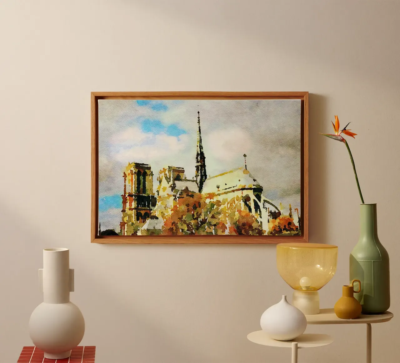 Onze-Lieve-Vrouw canvas met Baklijst van Massimo Frascogna
