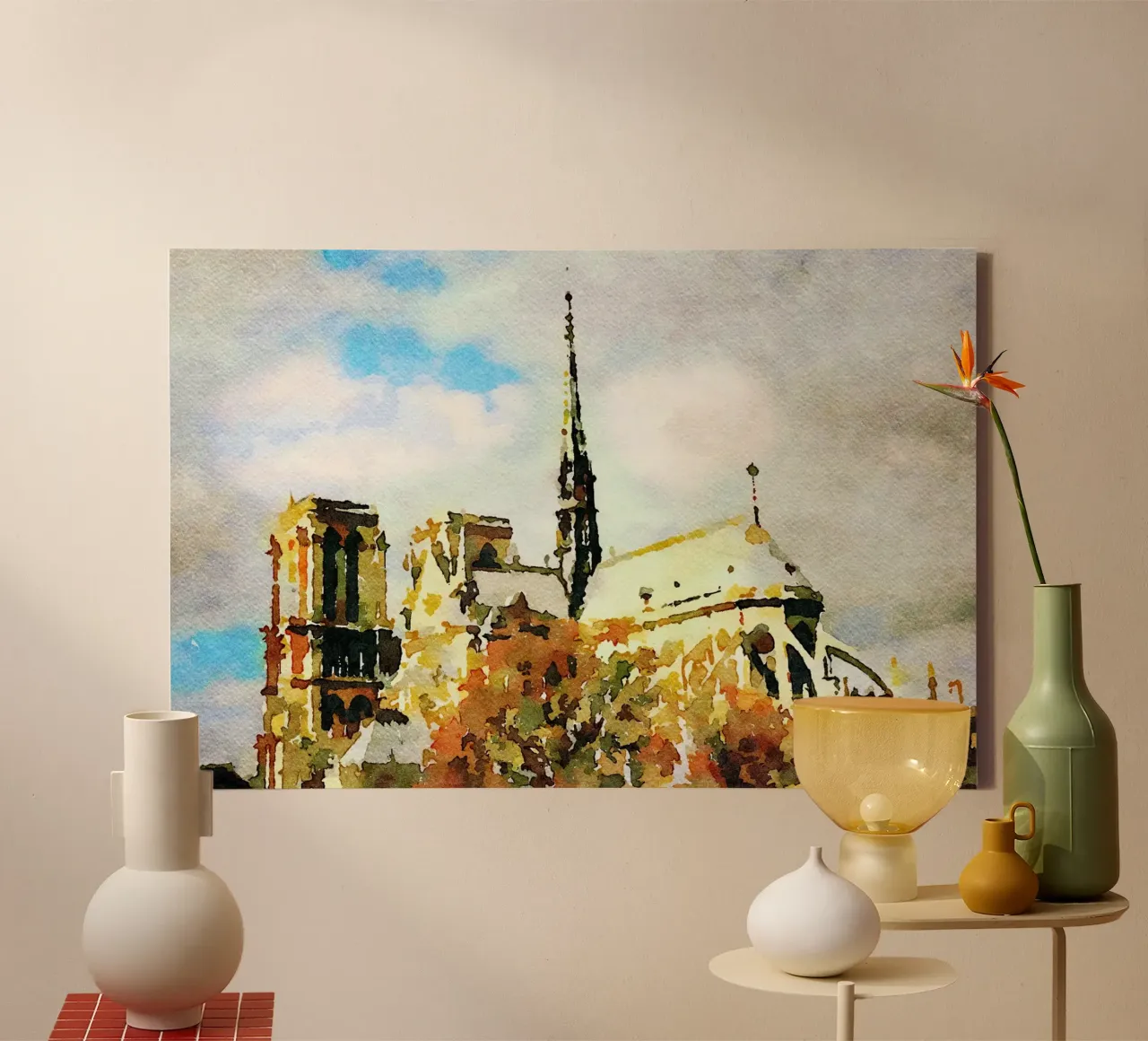 Onze-Lieve-Vrouw canvas met Baklijst van Massimo Frascogna