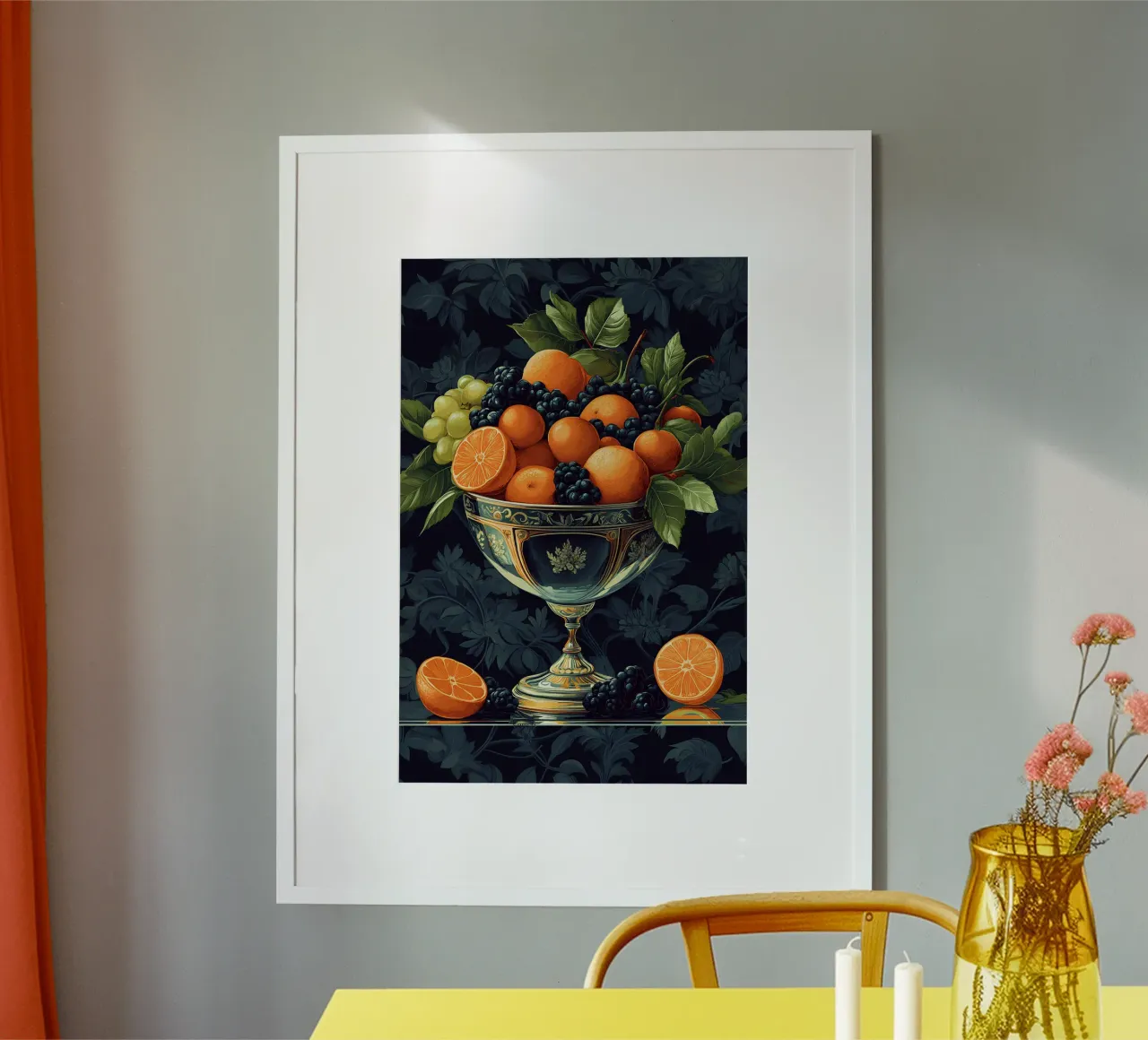 Elegante ciotola per la frutta poster da Art-Nouveau-Dsg