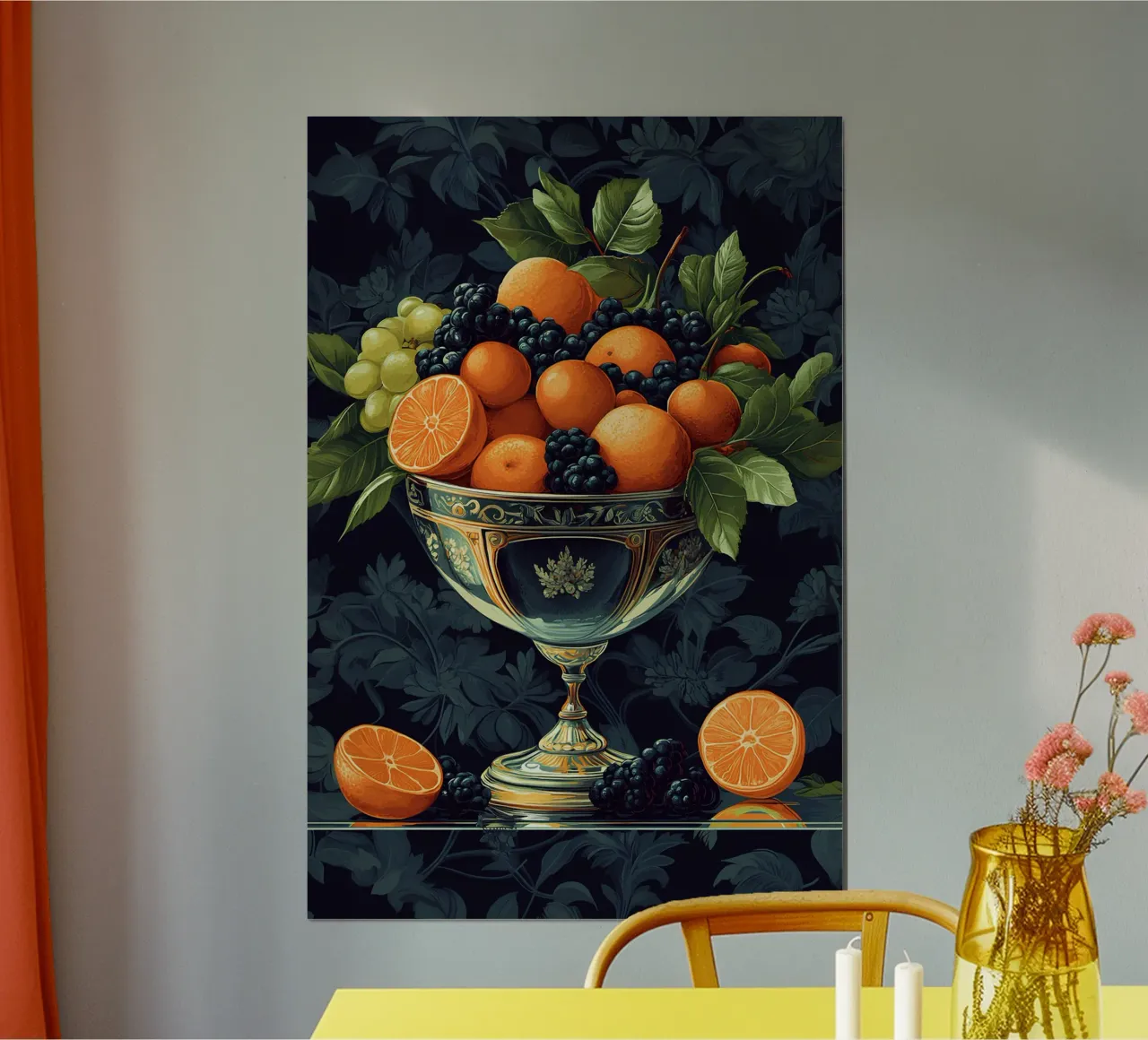 Elegante ciotola per la frutta poster da Art-Nouveau-Dsg