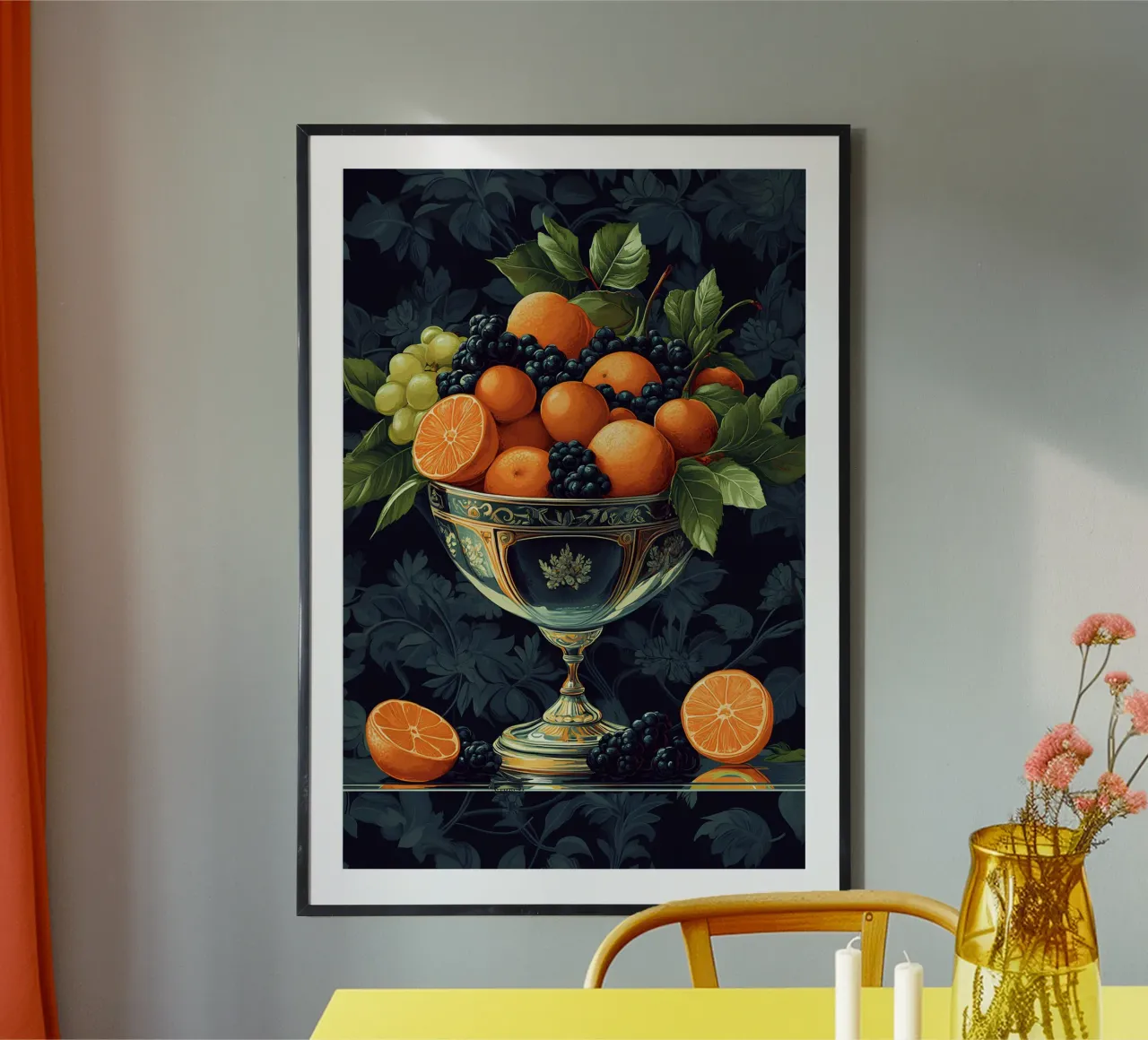 Elegante ciotola per la frutta poster da Art-Nouveau-Dsg