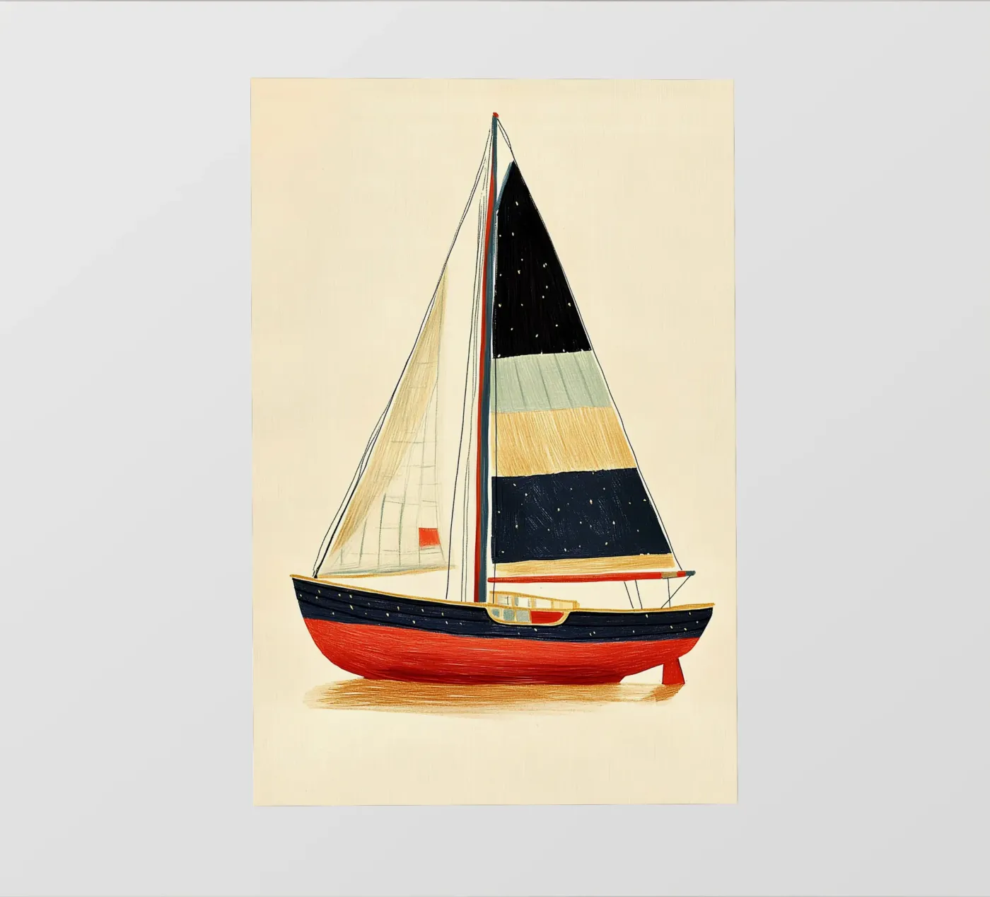 Zeilboot fotobehang van Curious Canvas