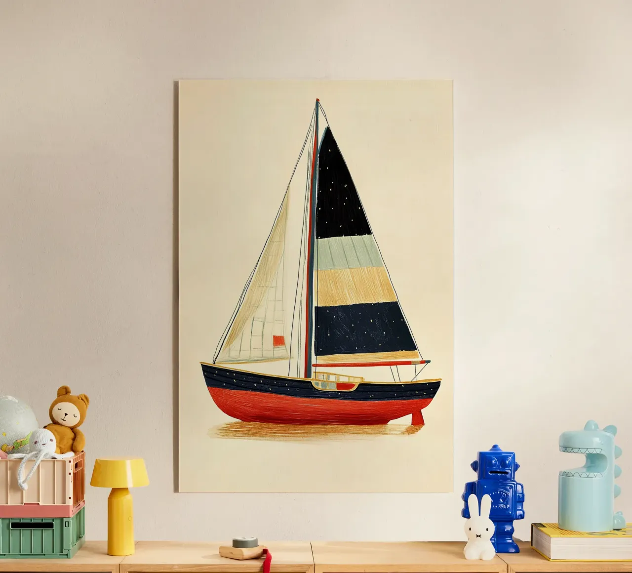 Barca a vela plexiglass da Curious Canvas