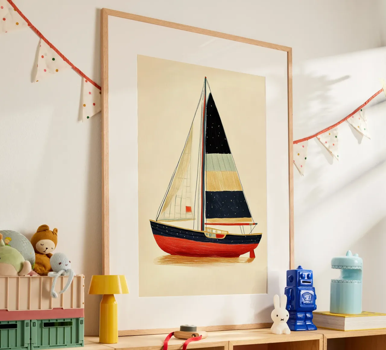 Zeilboot poster van Curious Canvas