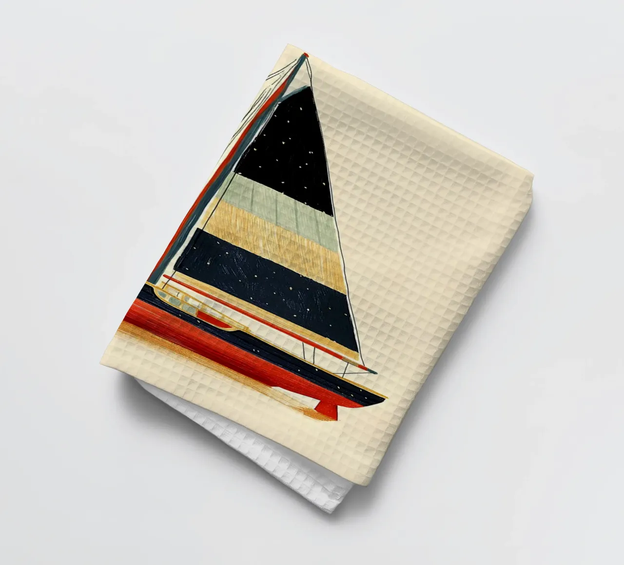 Voilier torchon de Curious Canvas
