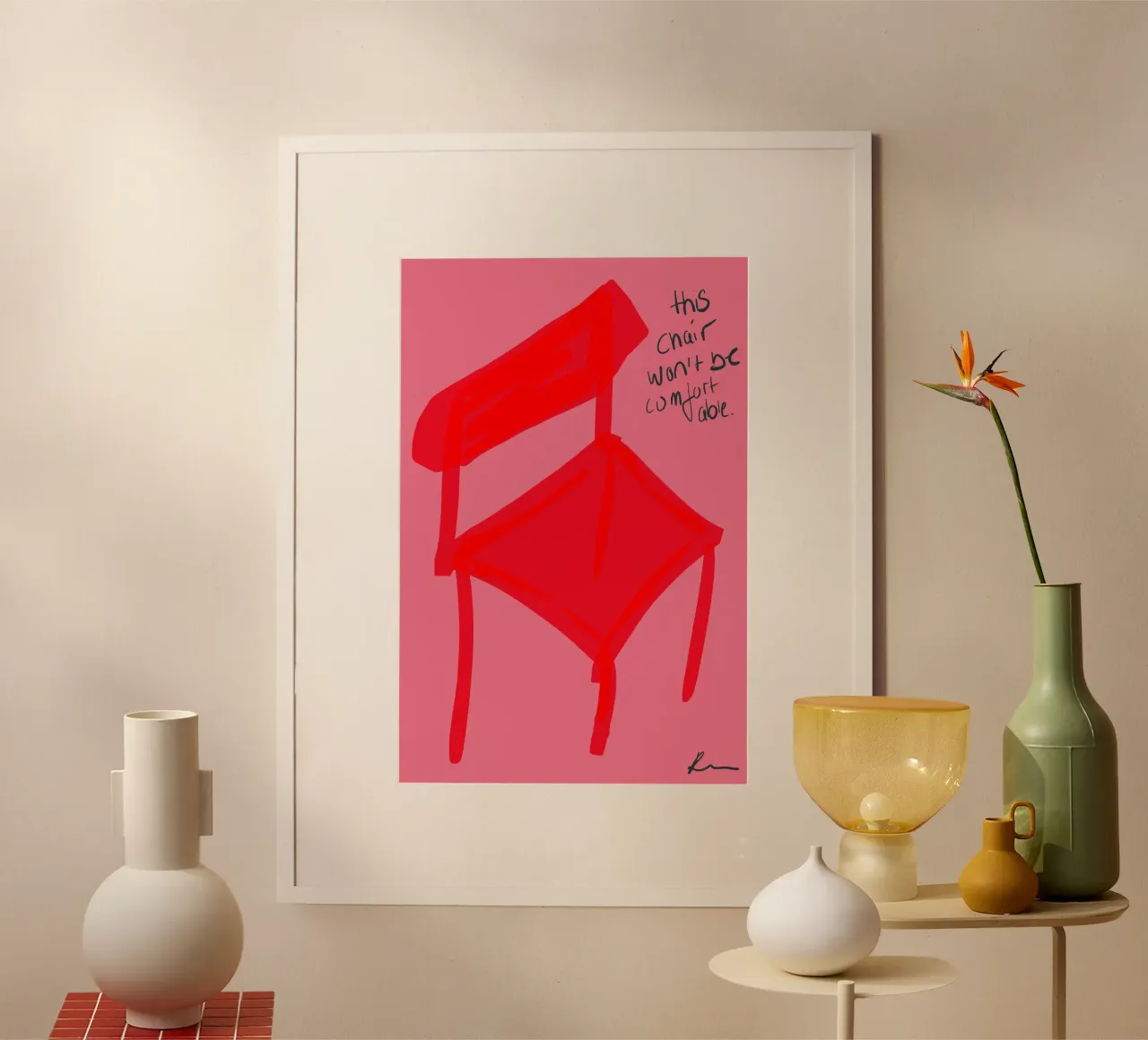 Sedia scomoda poster da PurePeachStudio
