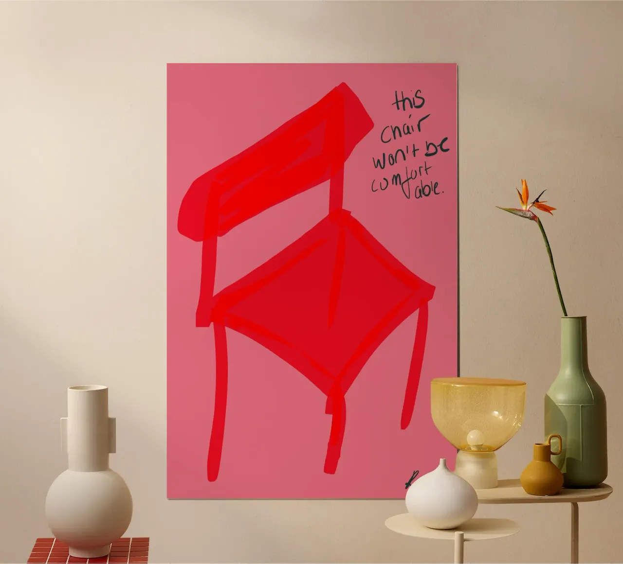 Sedia scomoda poster da PurePeachStudio