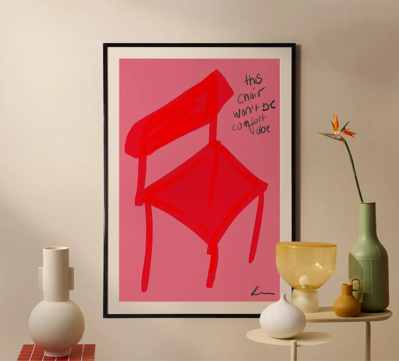 Sedia scomoda poster da PurePeachStudio