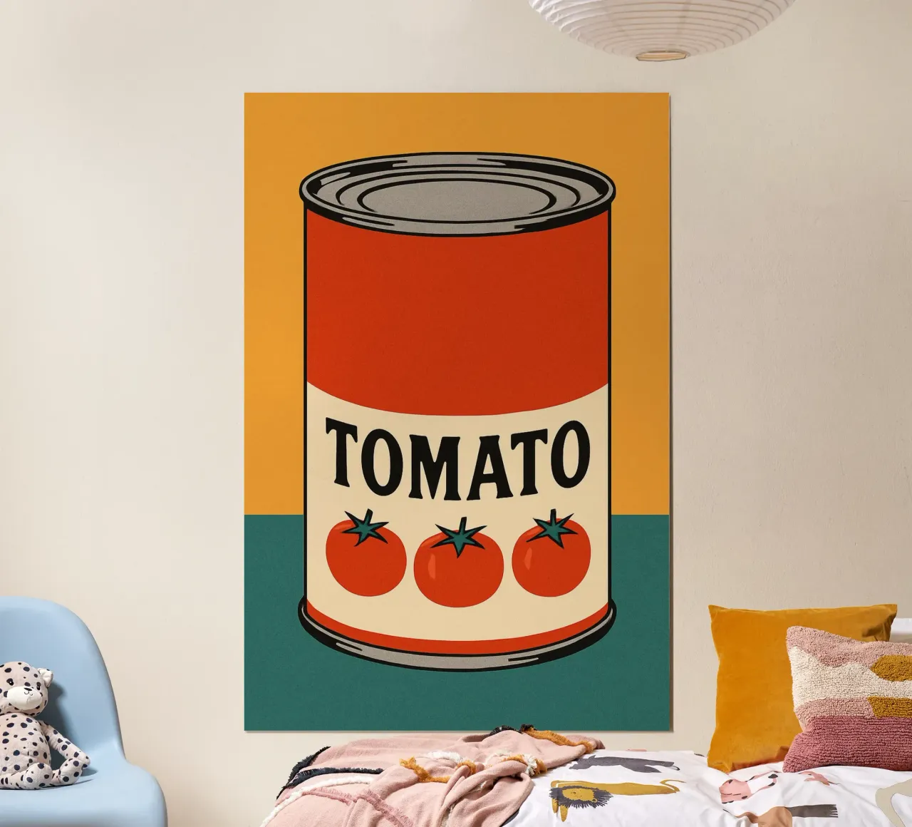 Lattina di pomodoro in stile retrò poster da PurePeachStudio