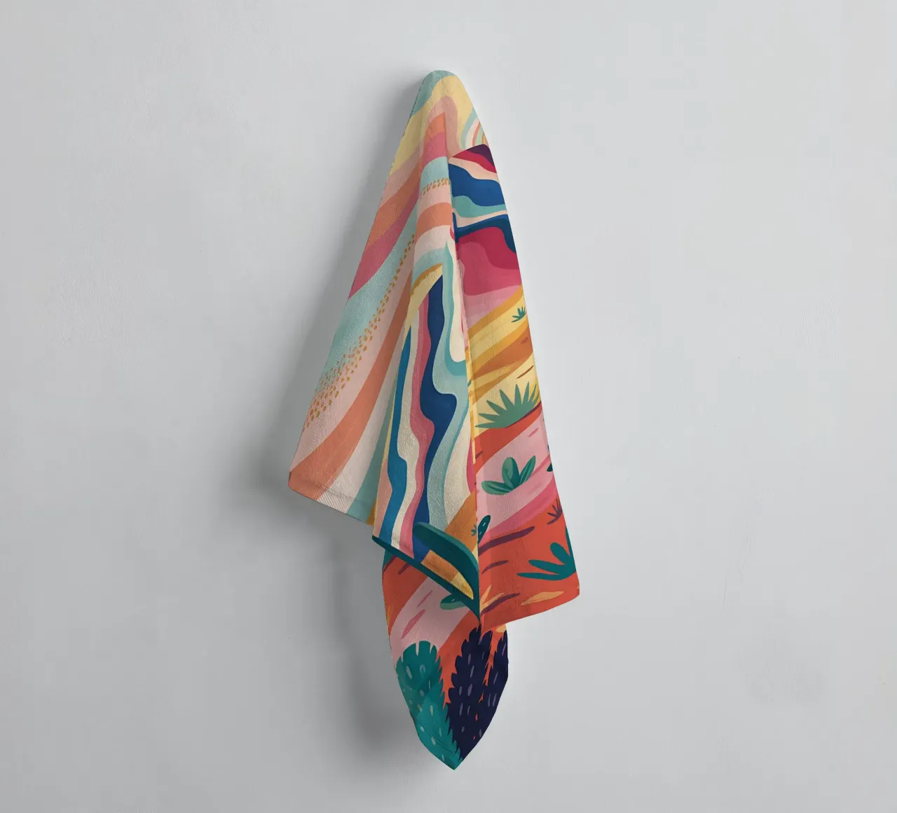 Pop Art desert in vivid colours towel by Plain Thoughts