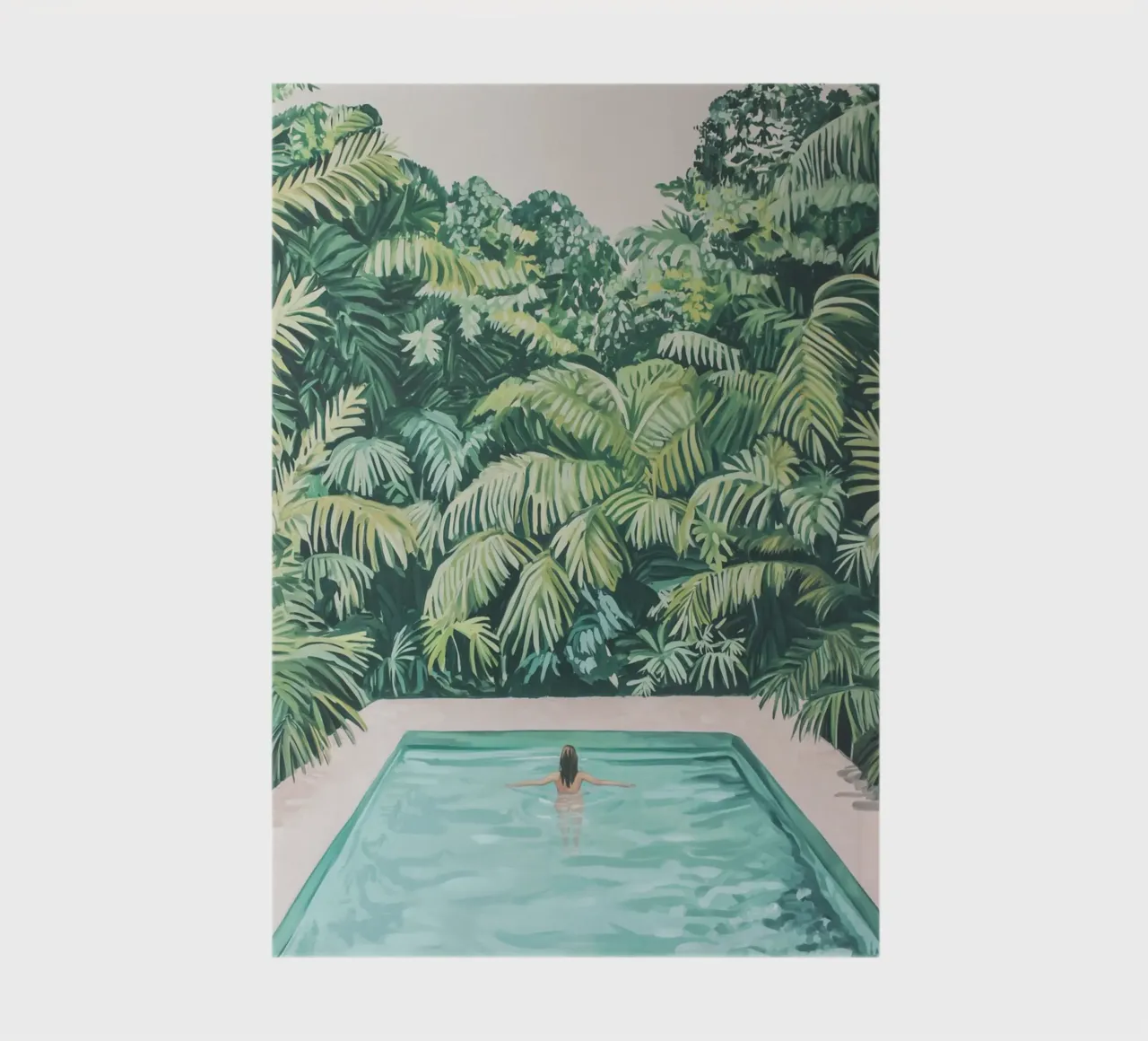 Woman in a tropical pool notebook by Carinaprint