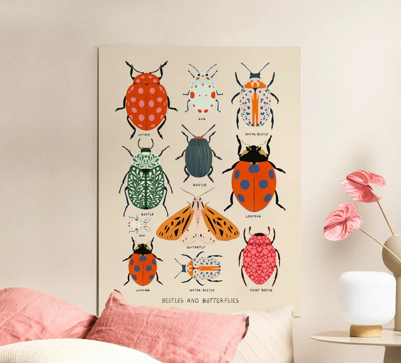 Stampa di coleotteri e farfalle poster da MelisaArt