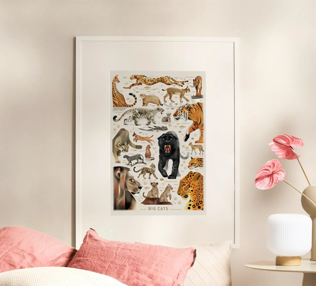 Stampa Grandi Gatti I poster con telaio in plastica da MelisaArt