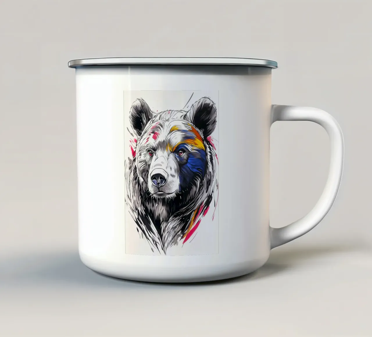 Orso animale tazza in smalto da Justyna Jaszke JBJart
