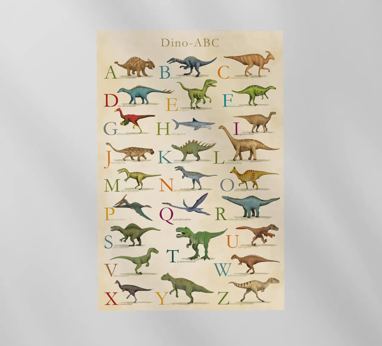 Stampa Dino ABC pellicola backlit da MelisaArt