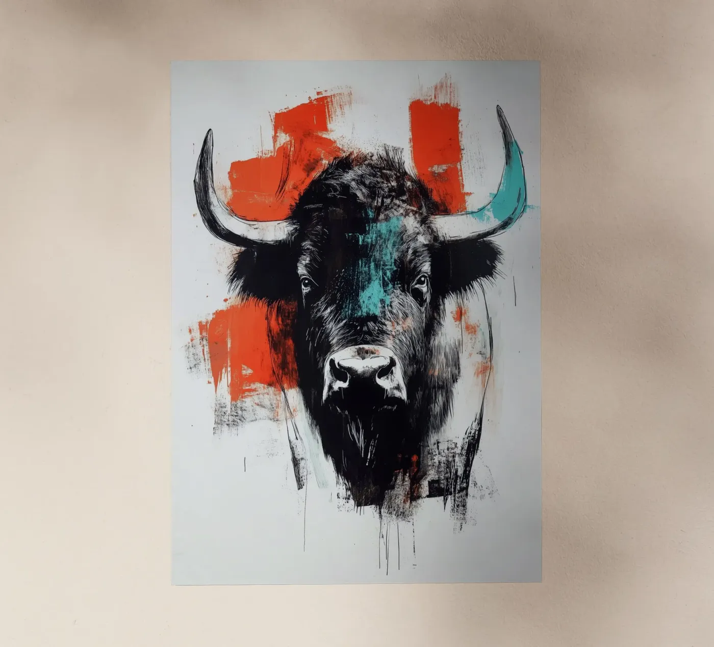 Animale bisonte pellicola backlit da Justyna Jaszke JBJart