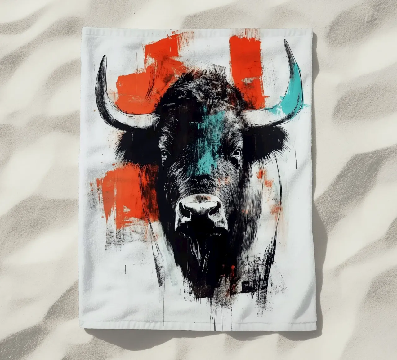 Animale bisonte telo mare da Justyna Jaszke JBJart