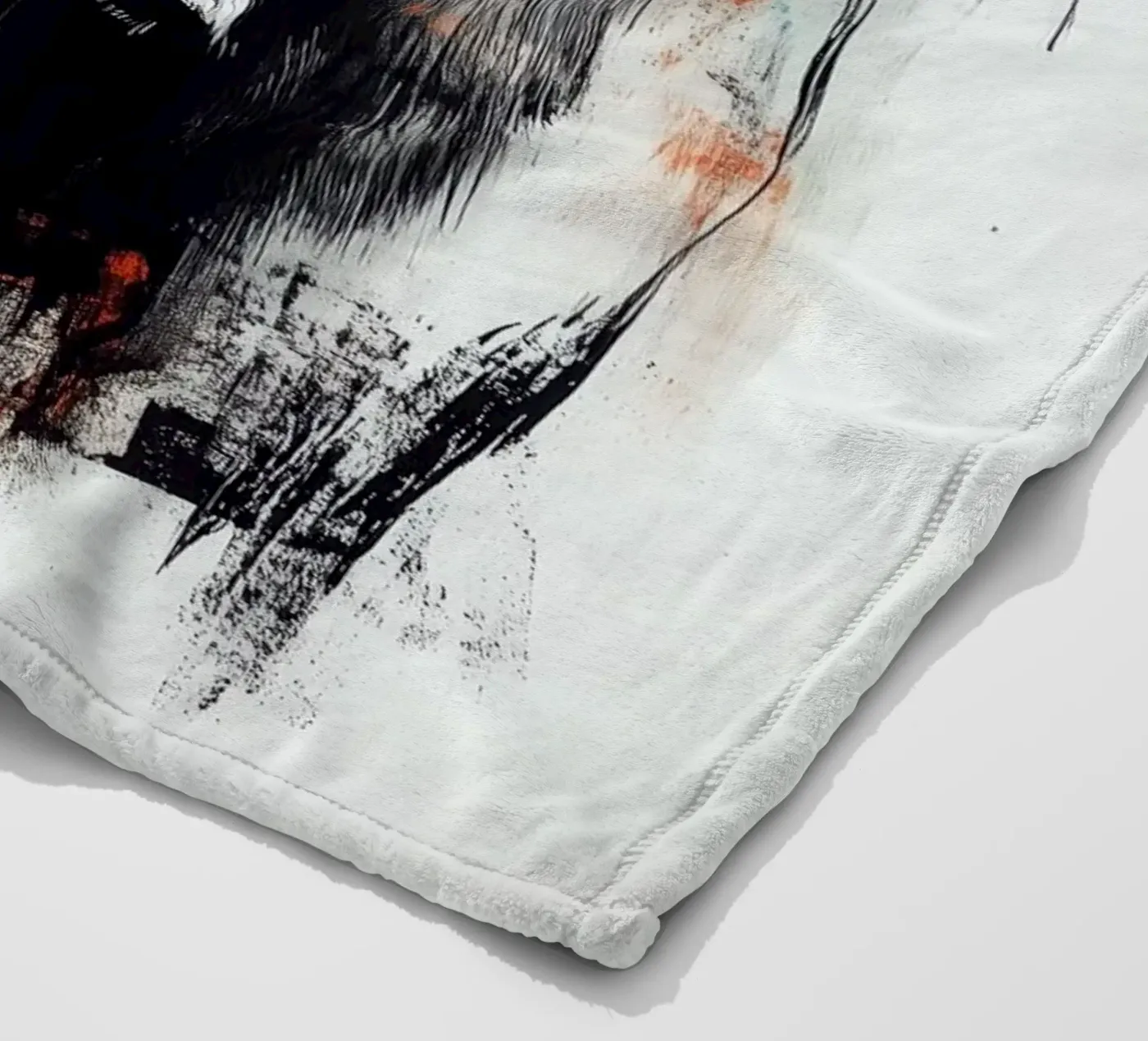 Animal bison Fleecedecke von Justyna Jaszke JBJart