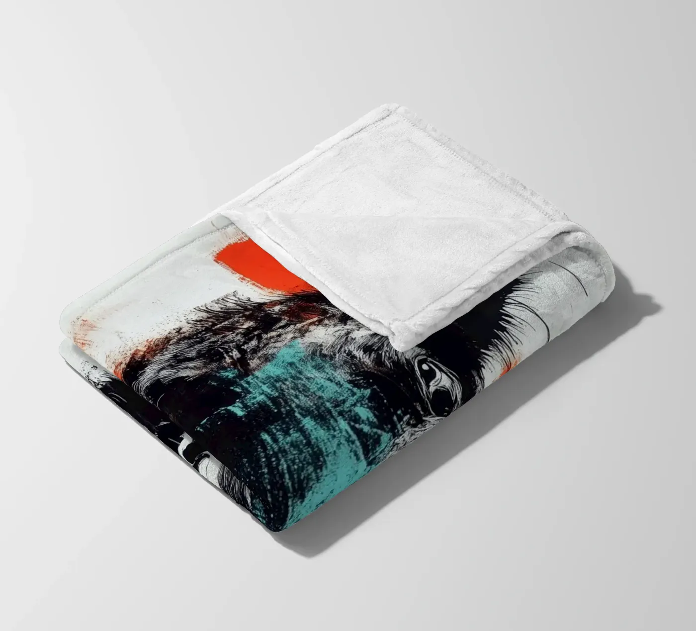 Animal bison Fleecedecke von Justyna Jaszke JBJart