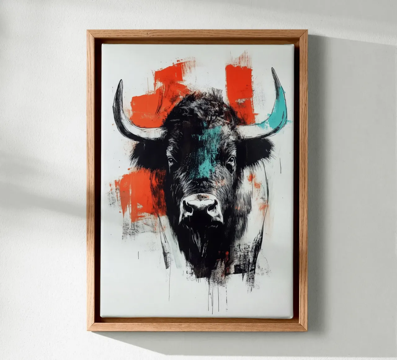 Animale bisonte tela da Justyna Jaszke JBJart