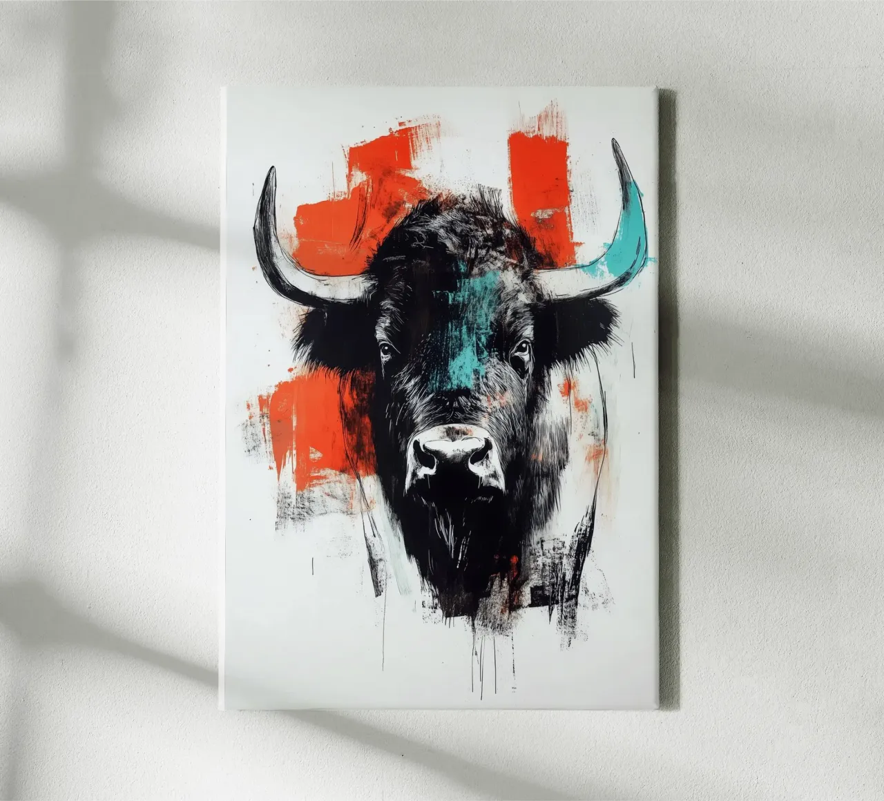 Animale bisonte tela da Justyna Jaszke JBJart