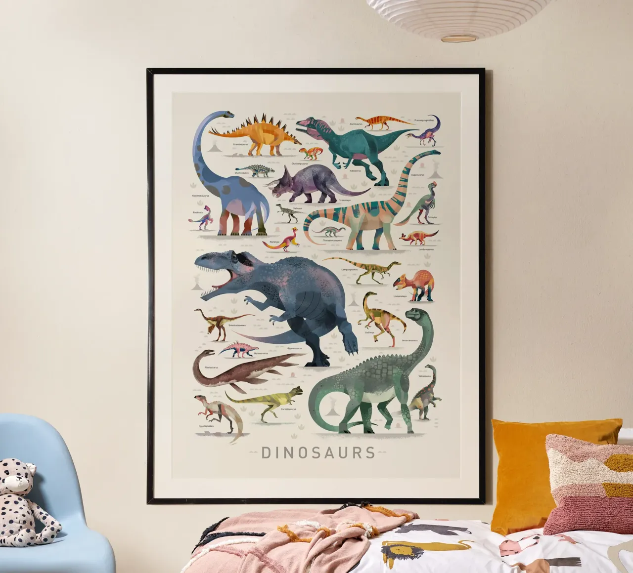 Stampa Dinosauri II poster con telaio in plastica da MelisaArt