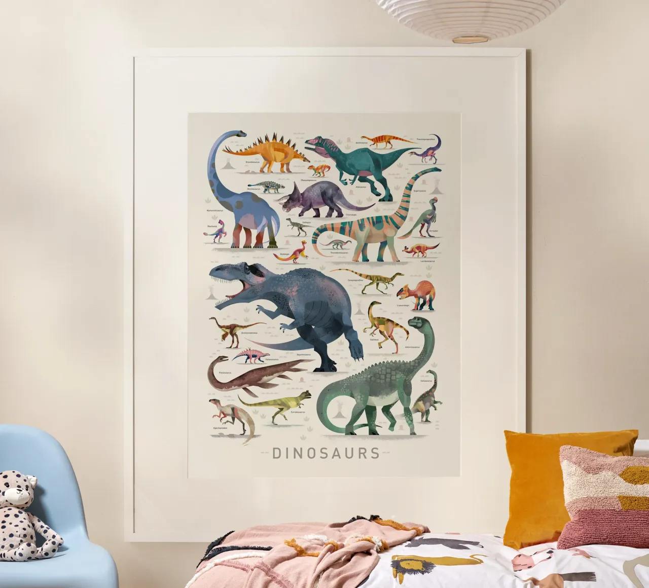 Stampa Dinosauri II poster con telaio in plastica da MelisaArt