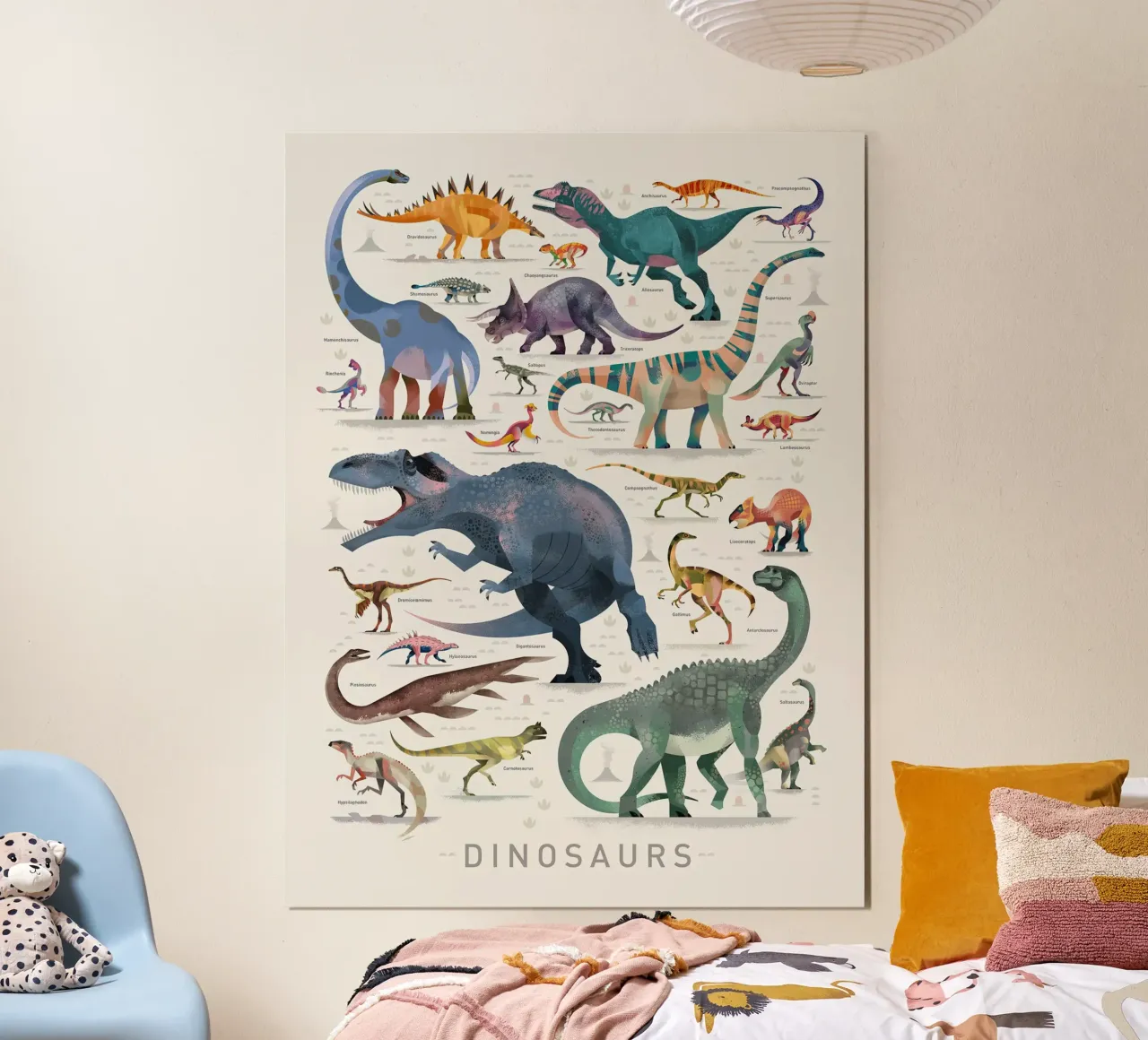 Stampa Dinosauri II poster con telaio in plastica da MelisaArt