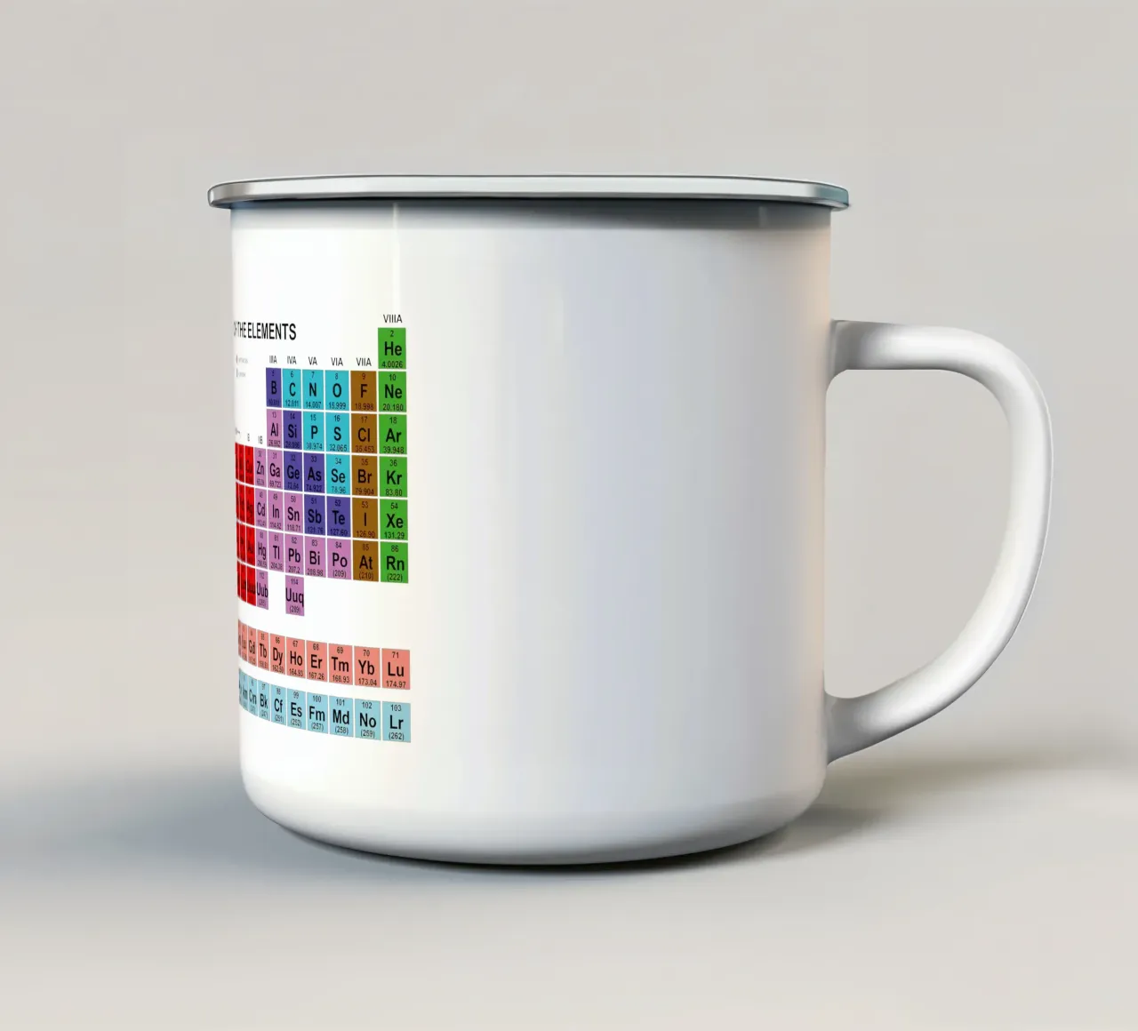 Tavola periodica degli elementi tazza in smalto da Monikaprint