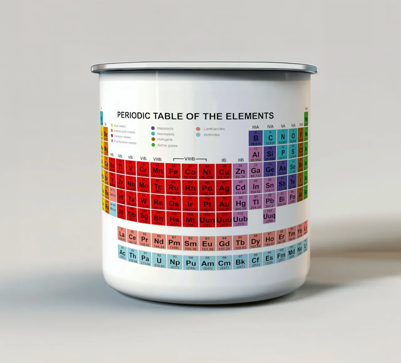 Tavola periodica degli elementi tazza in smalto da Monikaprint
