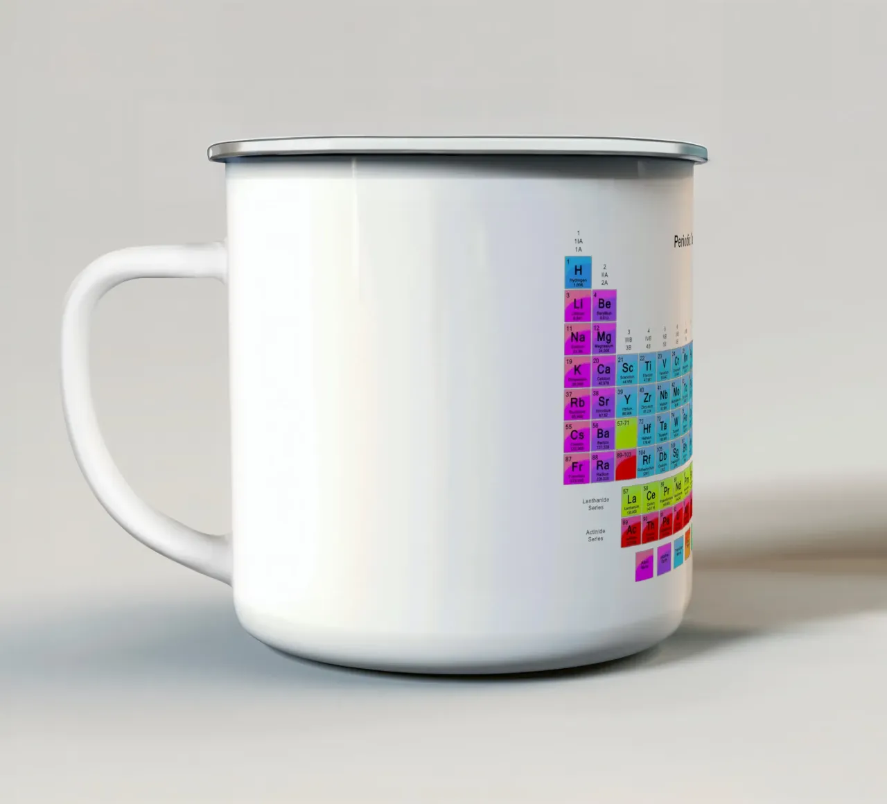Tavola periodica degli elementi II tazza in smalto da Monikaprint