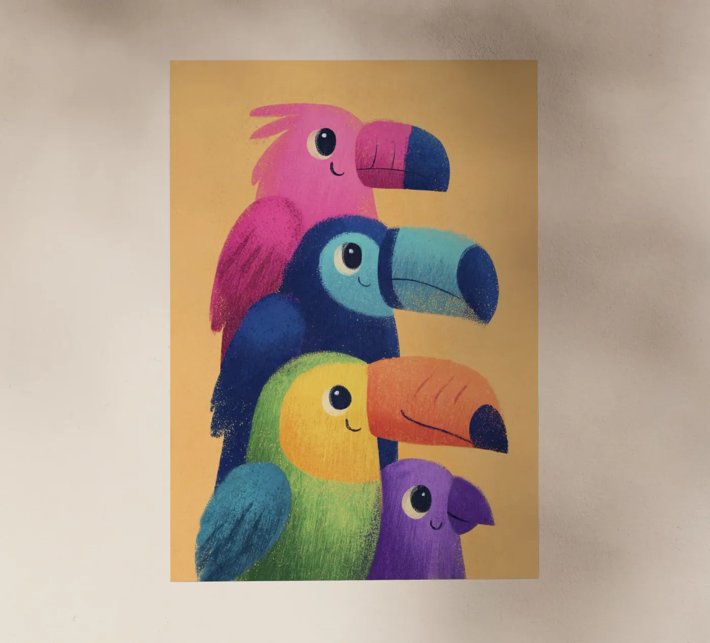 Rainbow Beaks pellicola backlit da Kiara