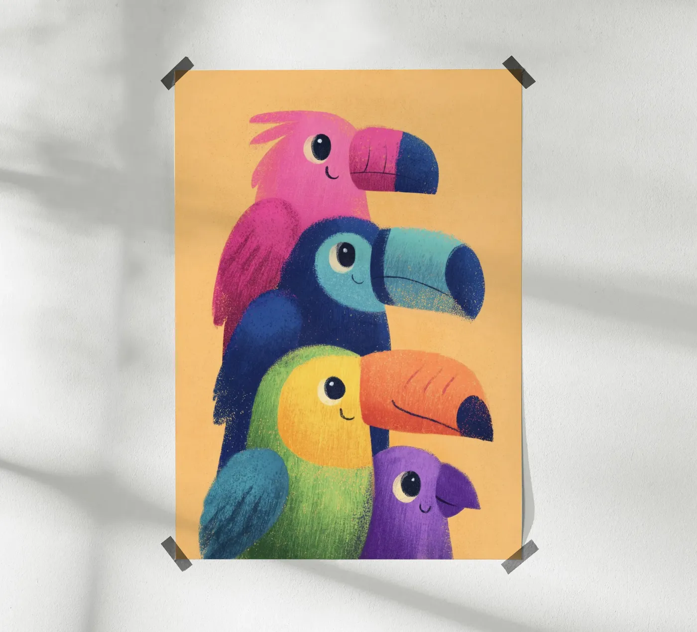Rainbow Beaks poster by Kiara