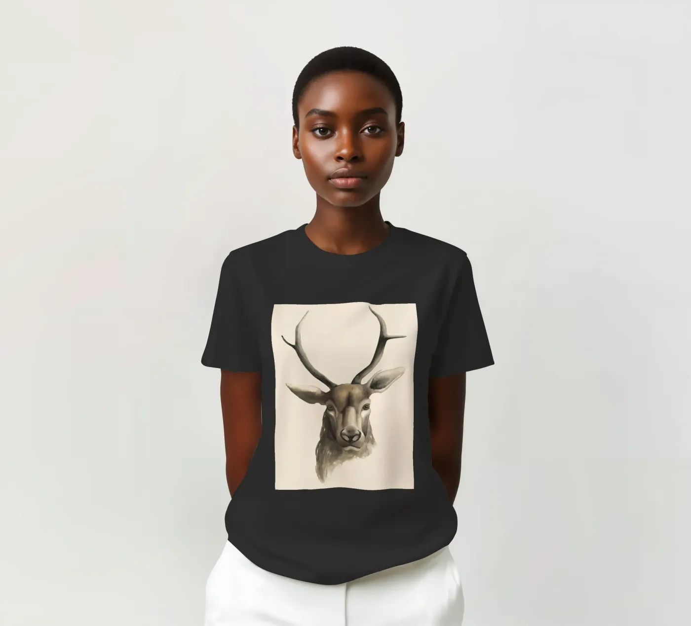 Stampa di studio sui cervi t-shirt da medineprint