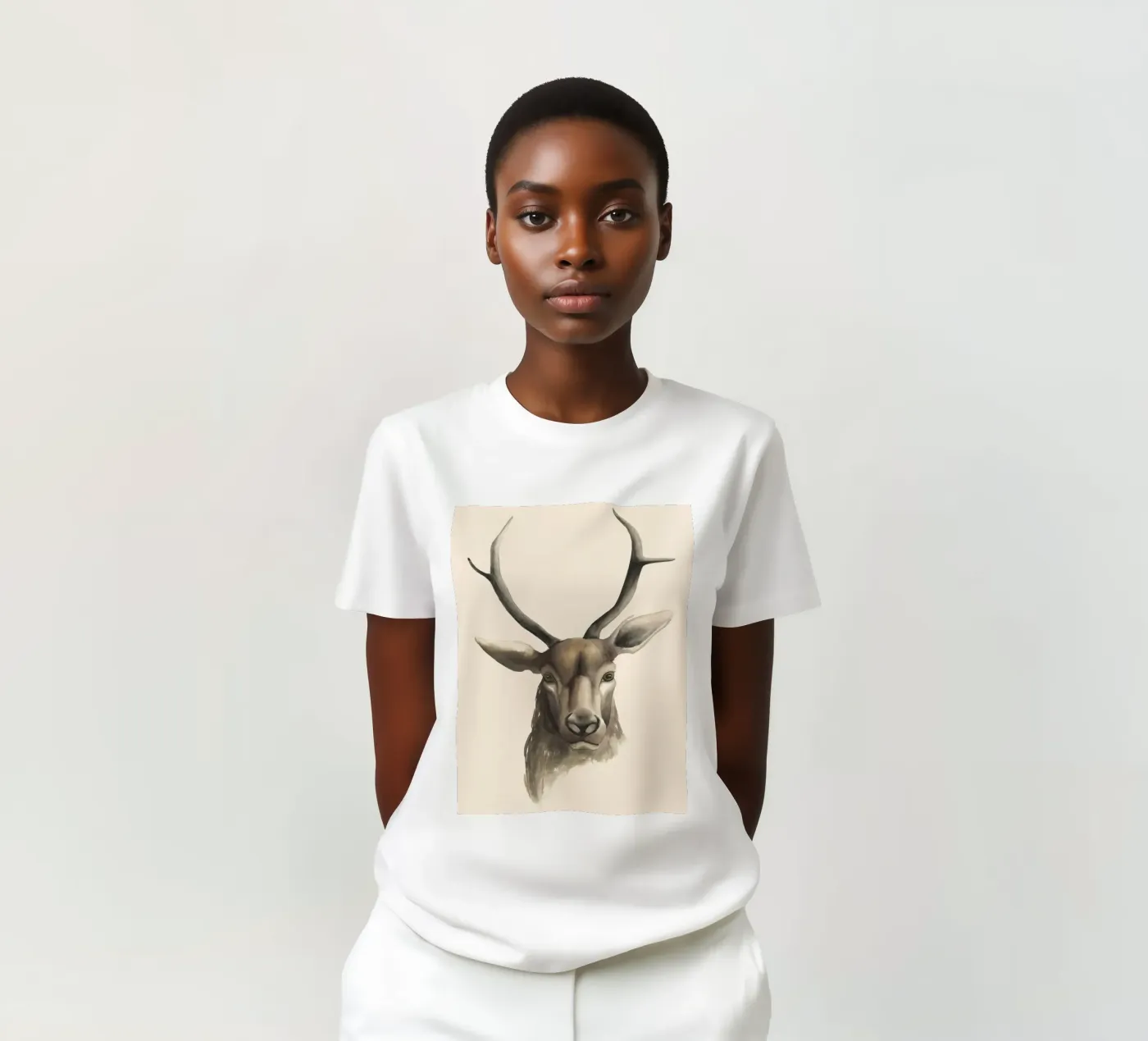 Stampa di studio sui cervi t-shirt da medineprint
