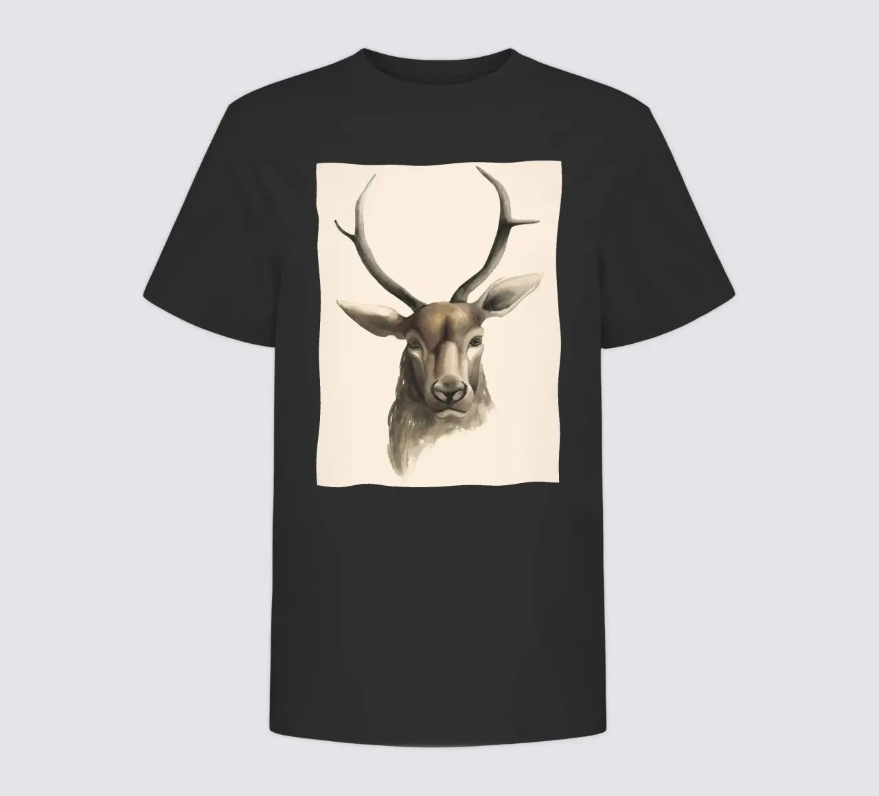 Deer study print t-shirt bambini da medineprint