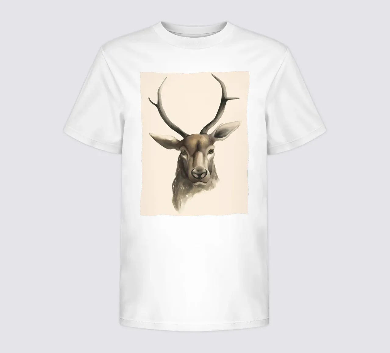 Deer study print t-shirt bambini da medineprint
