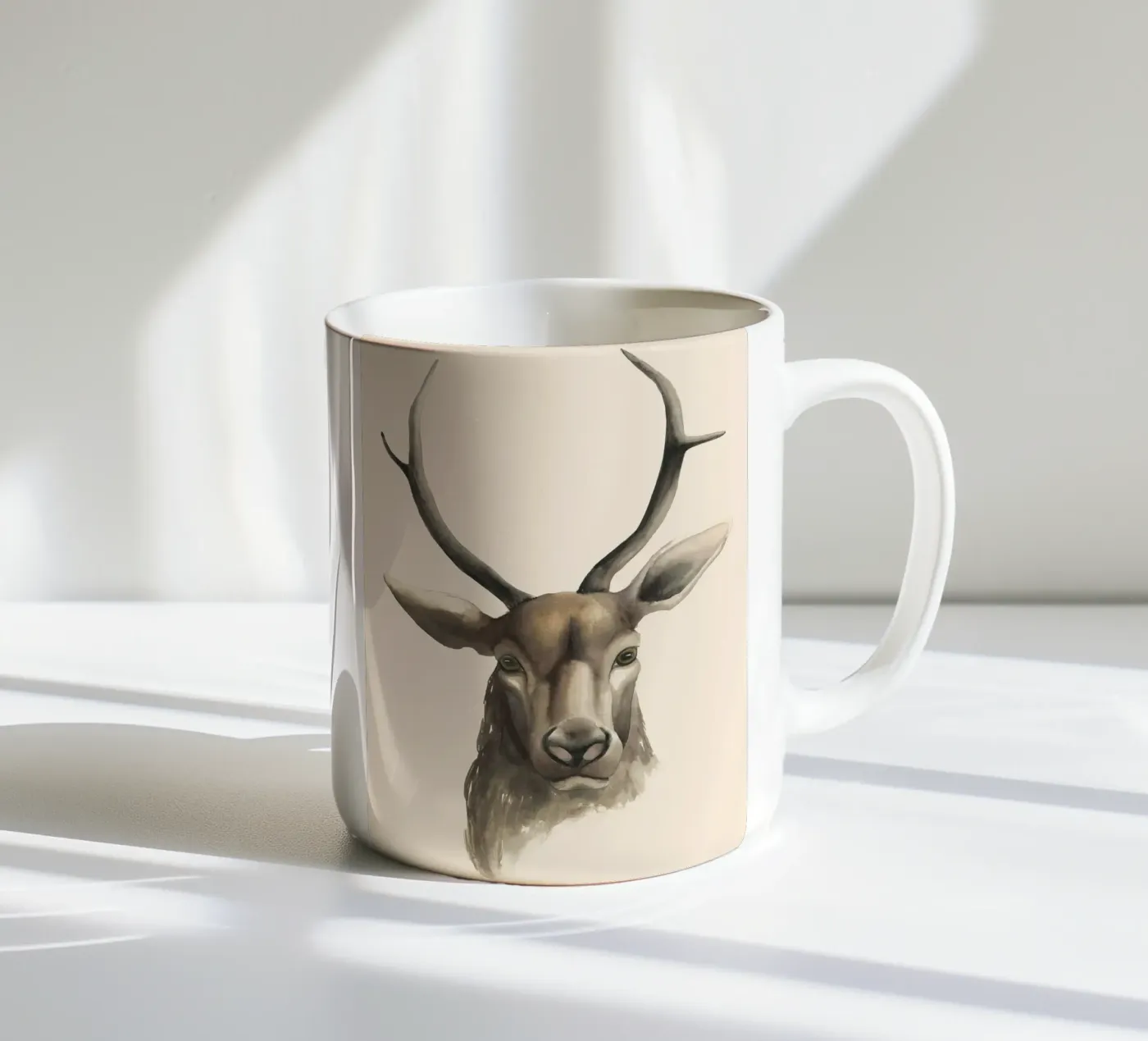 Étude de cerfs mug en céramique de medineprint