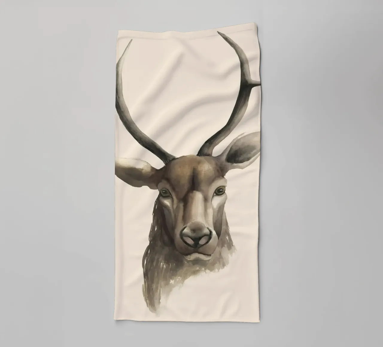 Deer study print towel by medineprint