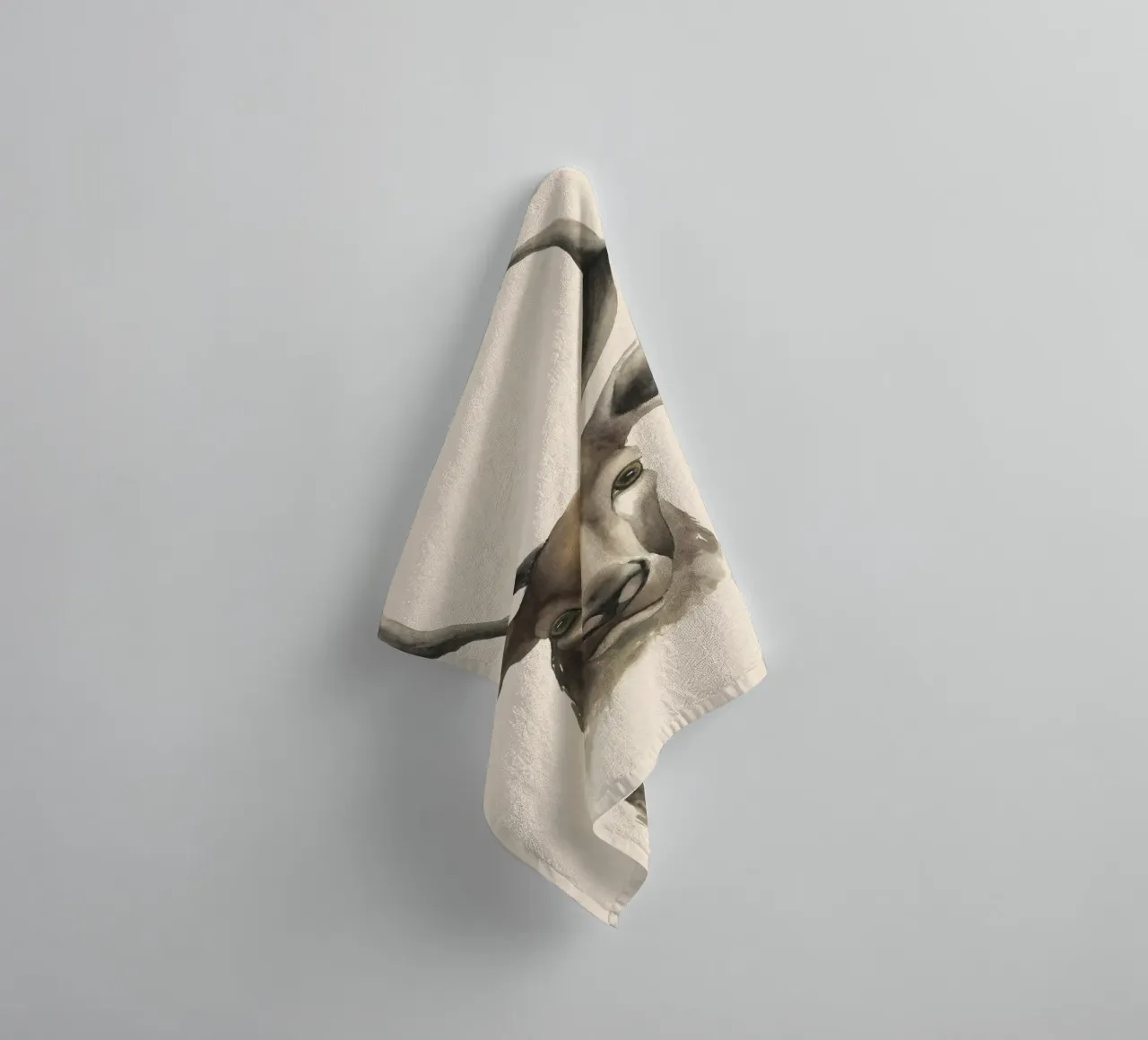 Deer study print towel by medineprint