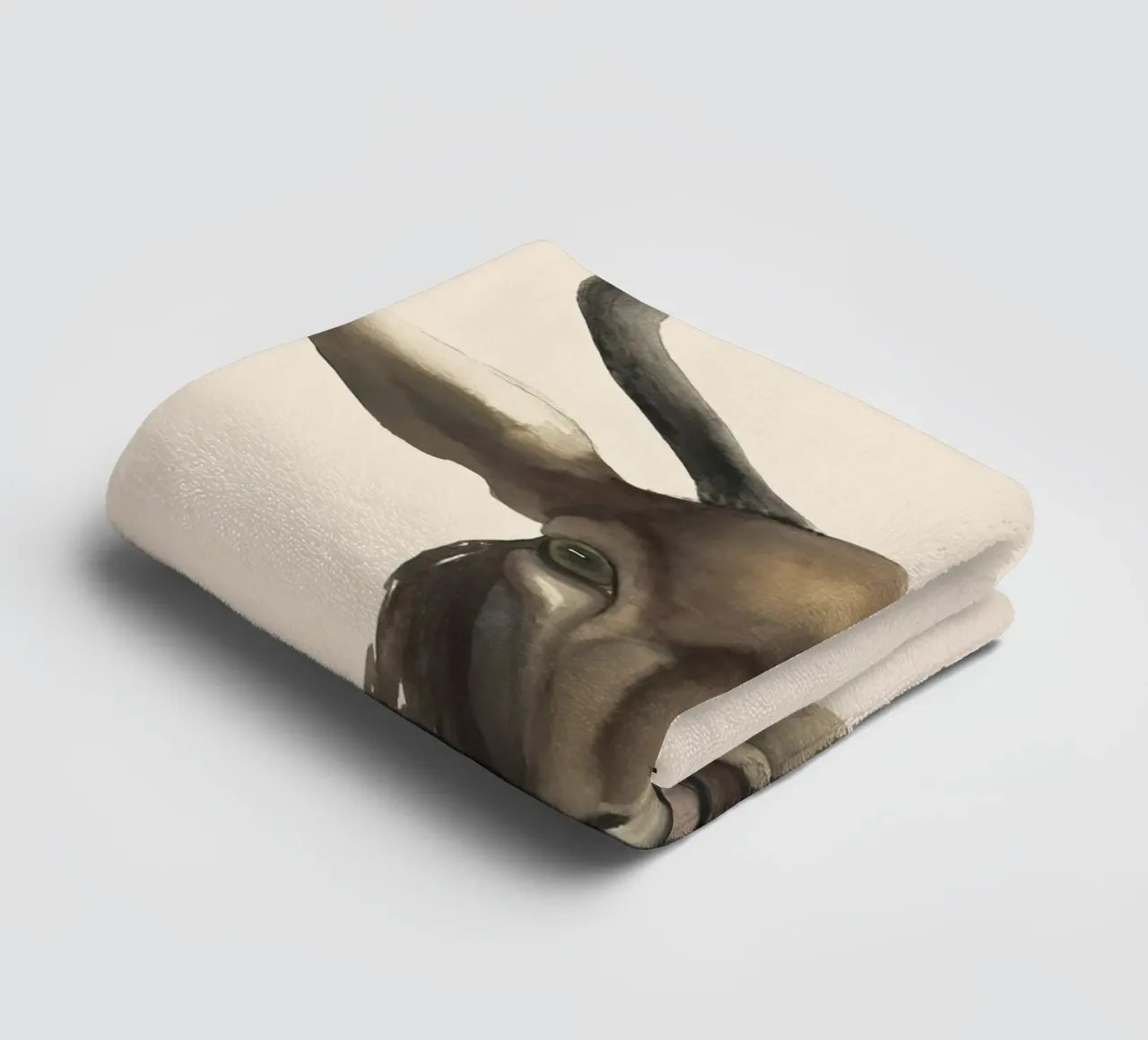 Deer study print towel by medineprint